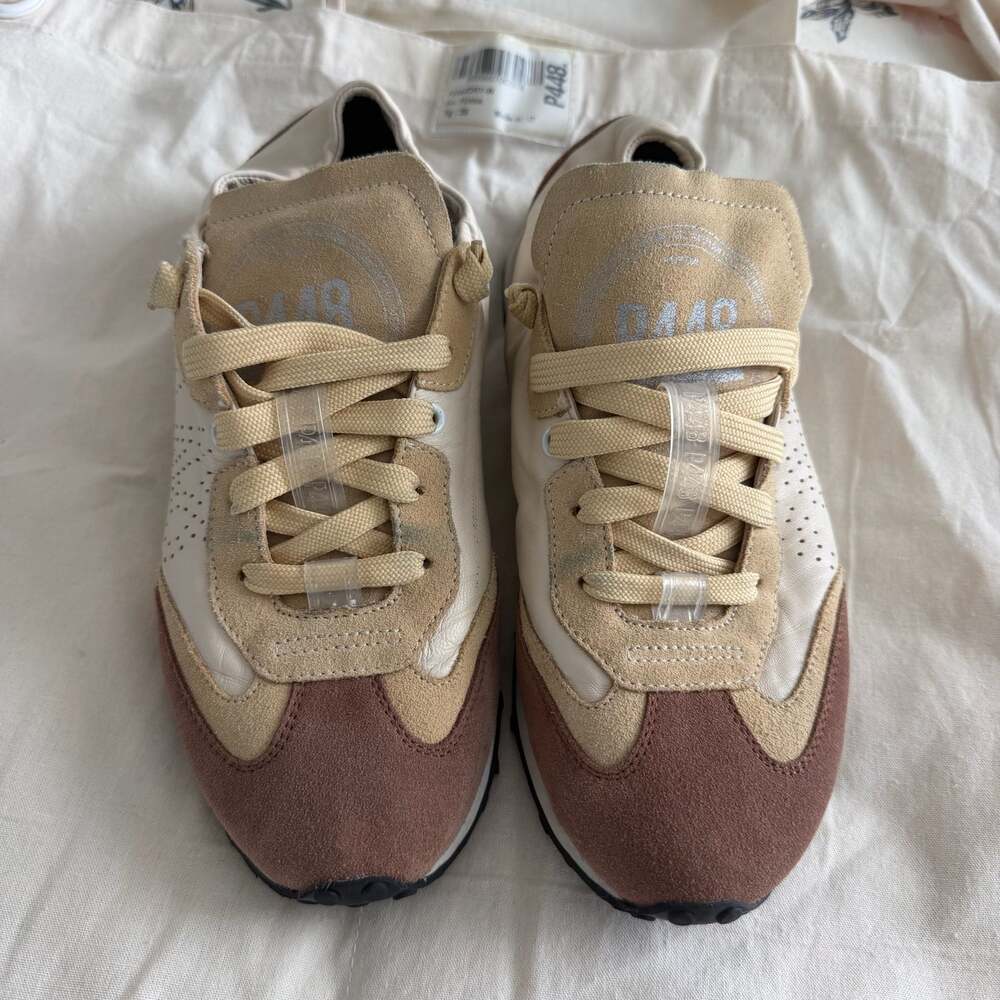 P448 Audry Terra Suede and Leather Sneakers